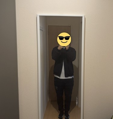 PING福袋中身を全身着てみたシルエット（チャック空け）