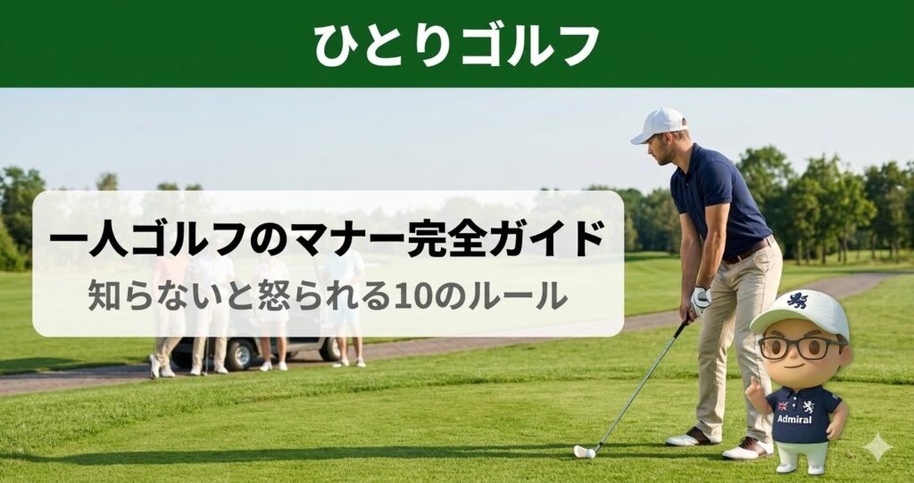 一人ゴルフのマナーとルール｜ティーイングエリアでプレーするゴルファー