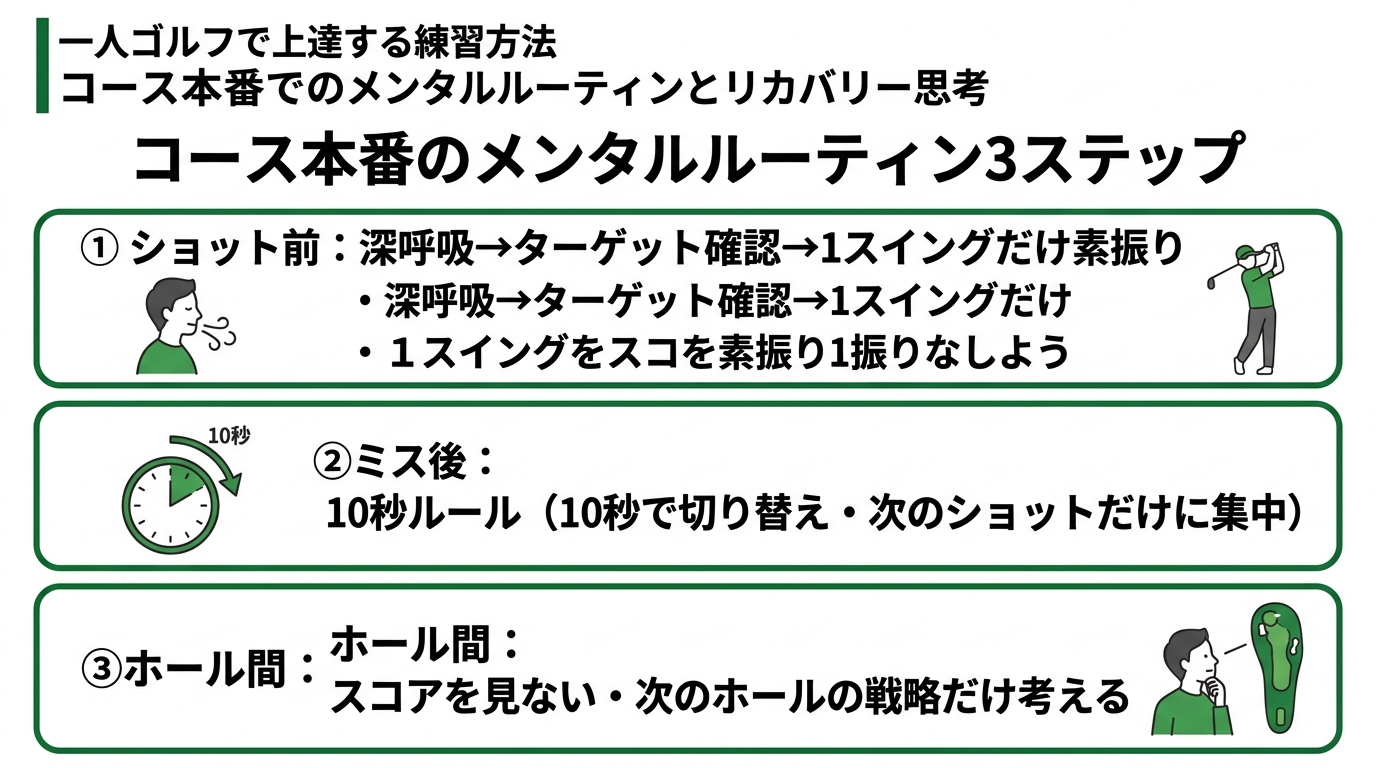 コース本番のメンタルルーティン3ステップ