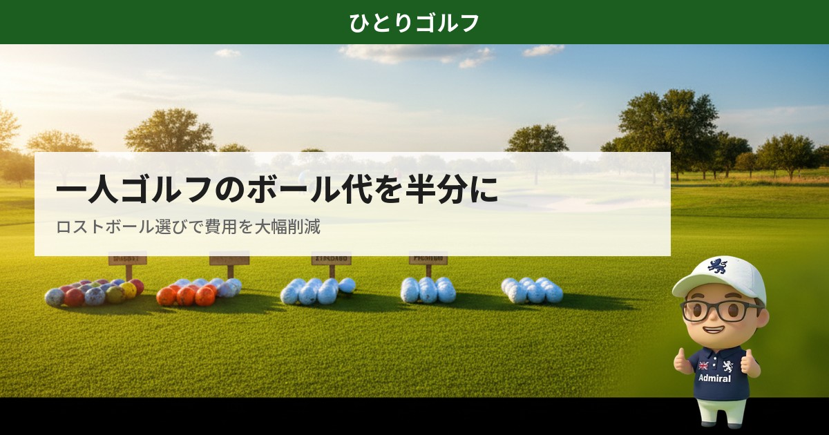 ゴルフのロストボールおすすめ｜芝生の上にランク別に並んだゴルフボール