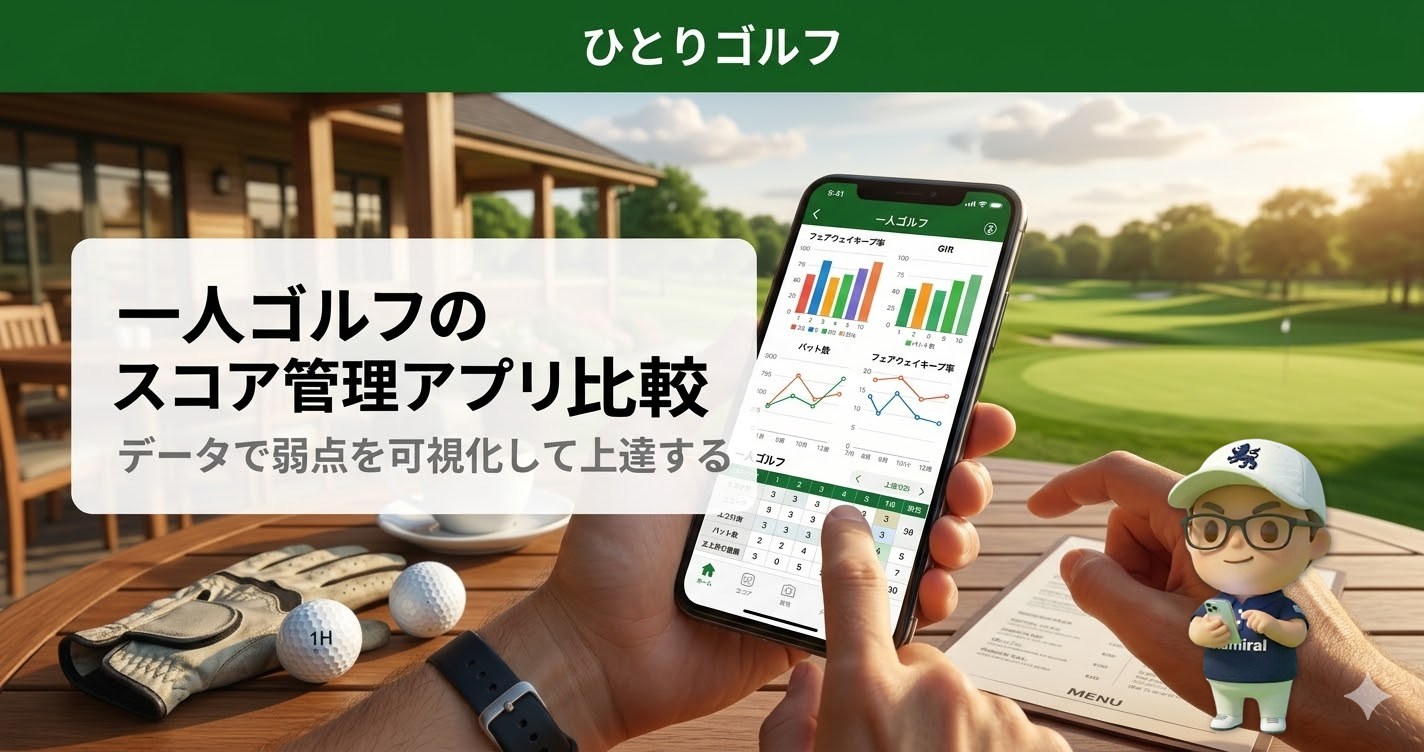 一人ゴルフのスコア管理アプリ比較｜スマホでスコアデータを確認する手元