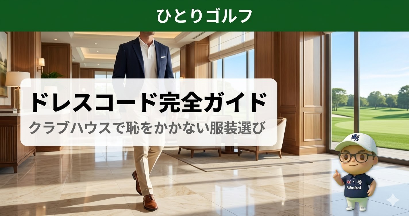 一人ゴルフのドレスコード｜クラブハウスを歩くきちんとした服装のゴルファー