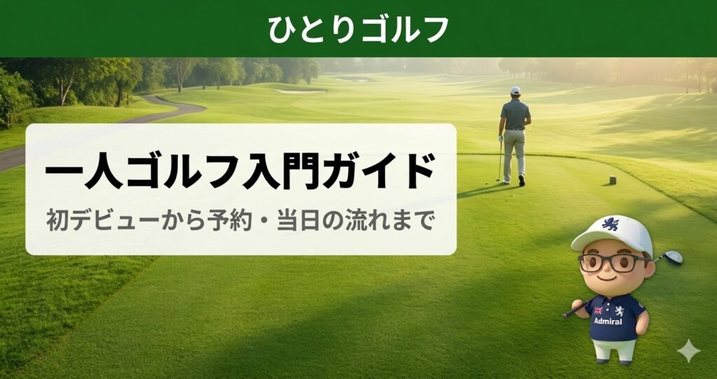 一人ゴルフ入門ガイド｜朝のゴルフコースでティーグラウンドに立つゴルファー