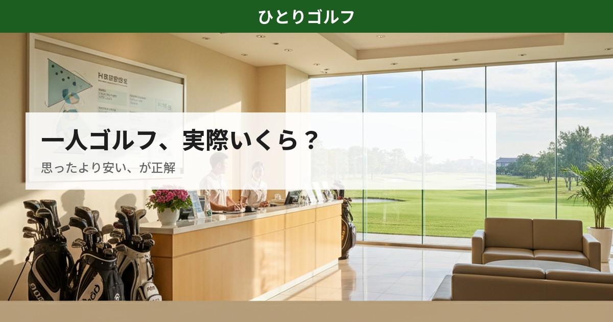 一人ゴルフの料金相場ガイド｜フロント受付の風景