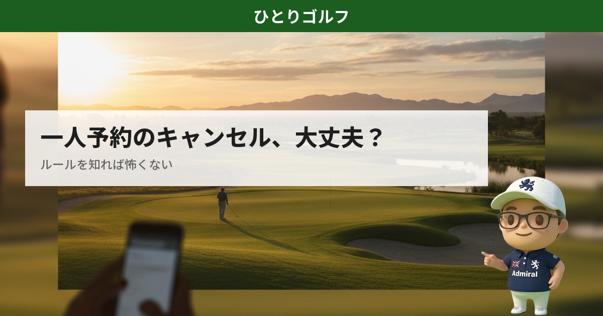 一人ゴルフのキャンセルガイド｜予約確認をチェックする夜