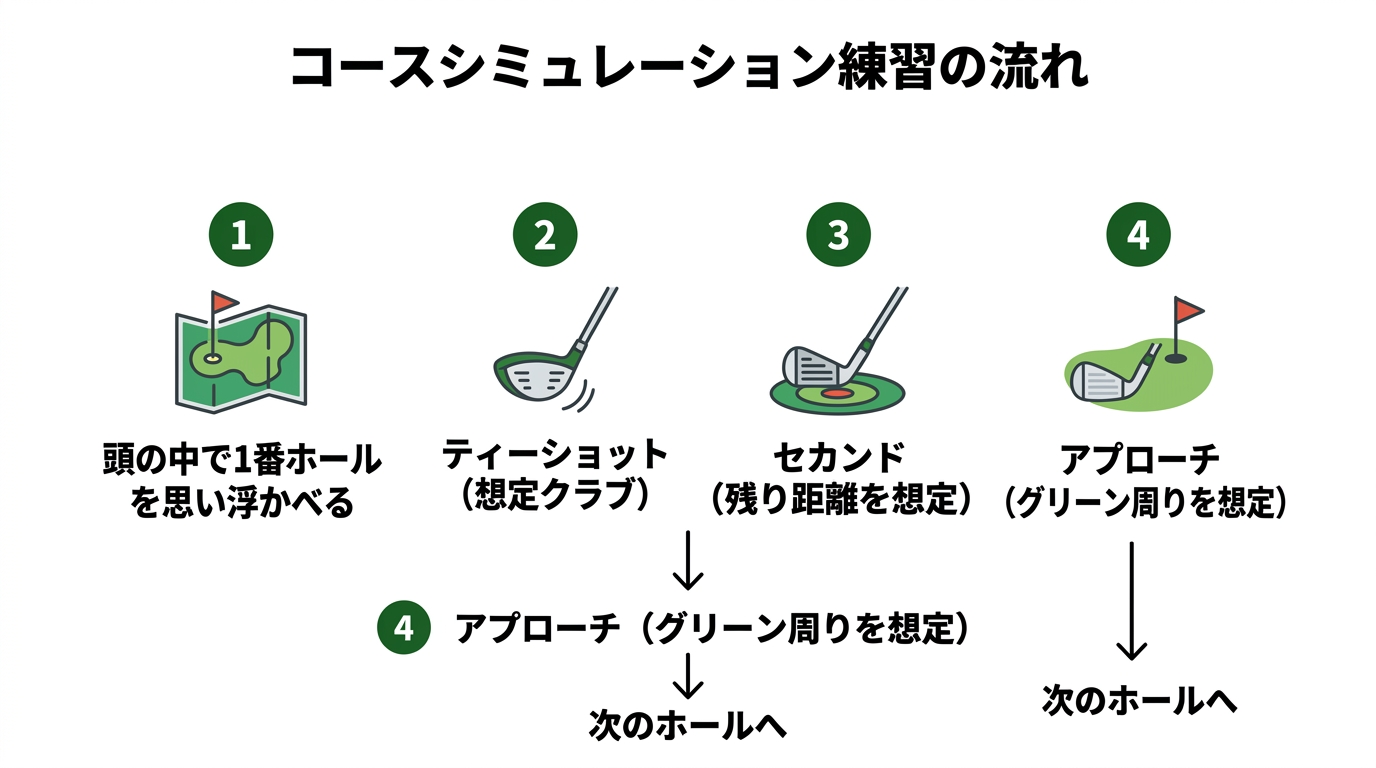 コースシミュレーション練習の4ステップ