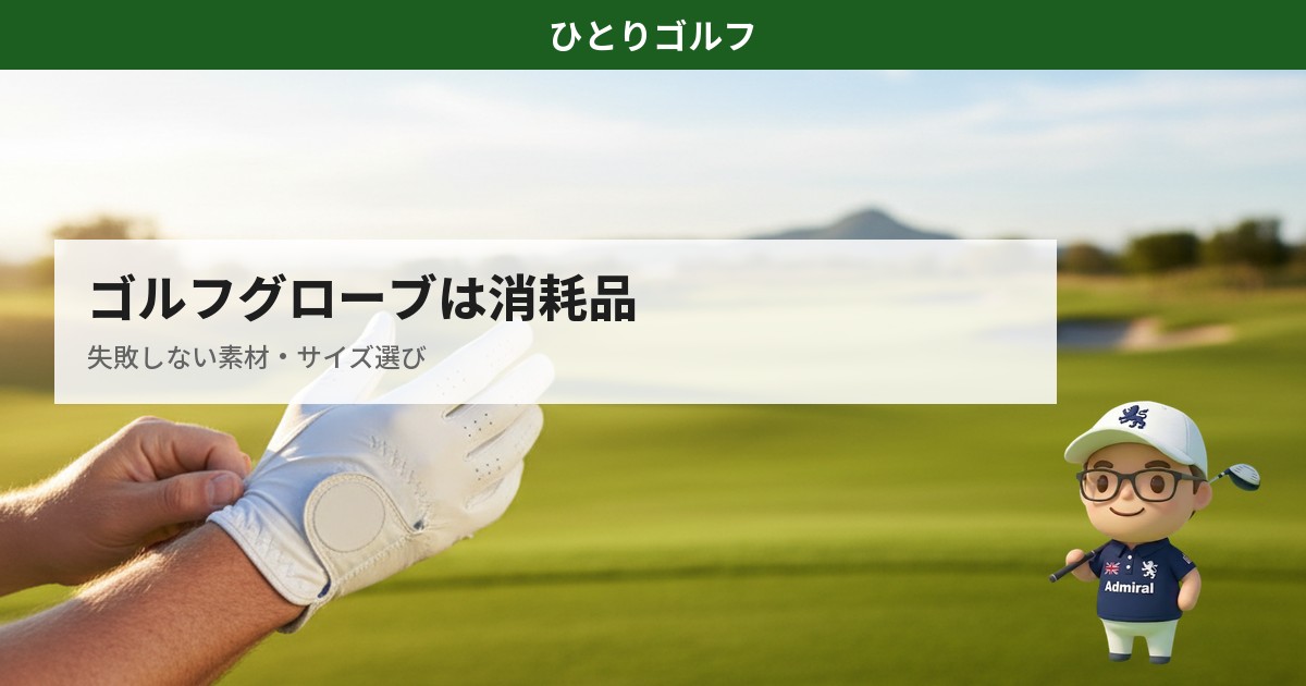 ゴルフグローブの素材・サイズ選びガイド