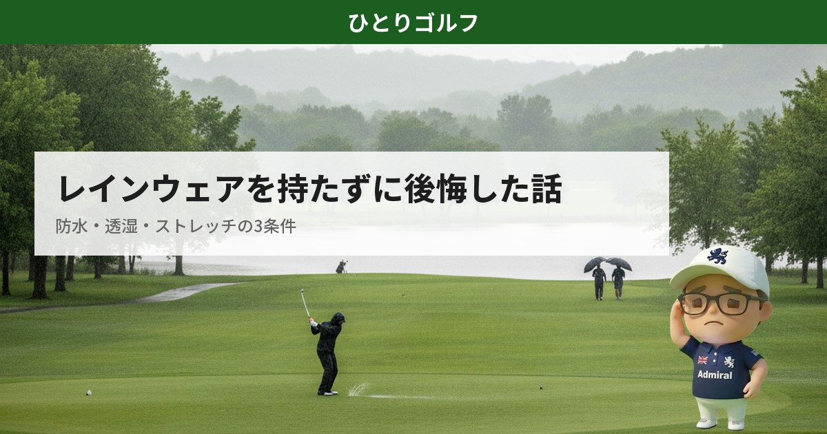 ゴルフレインウェアの選び方ガイド