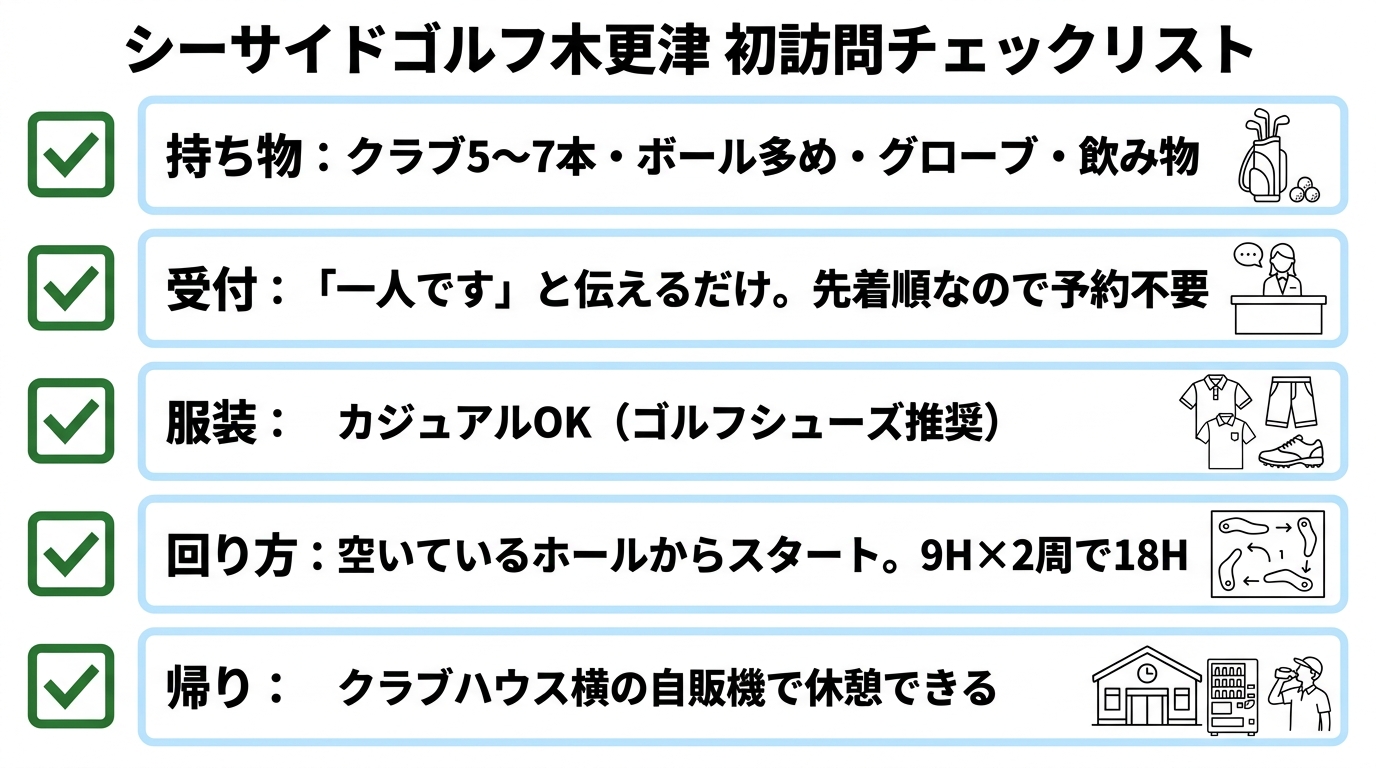 シーサイドゴルフ木更津の初訪問チェックリスト