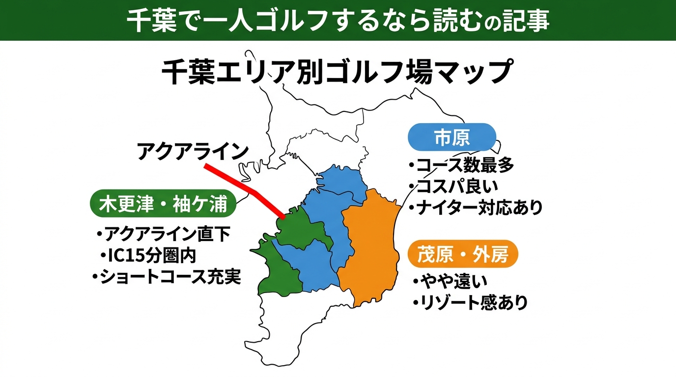 千葉エリア別ゴルフ場マップ